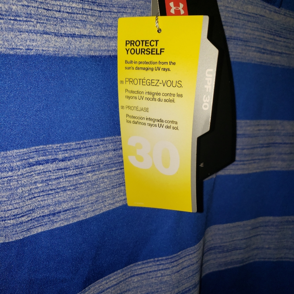 Under Armour Skyball Tonal Stripe Golf Polo - Picture 4 of 6